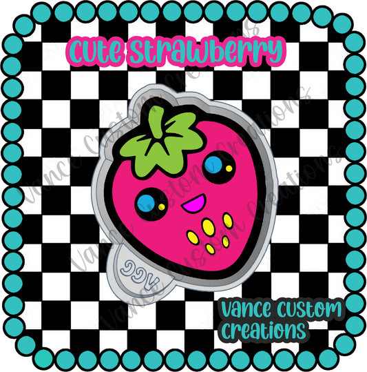 Cute Strawberry Freshie Mold