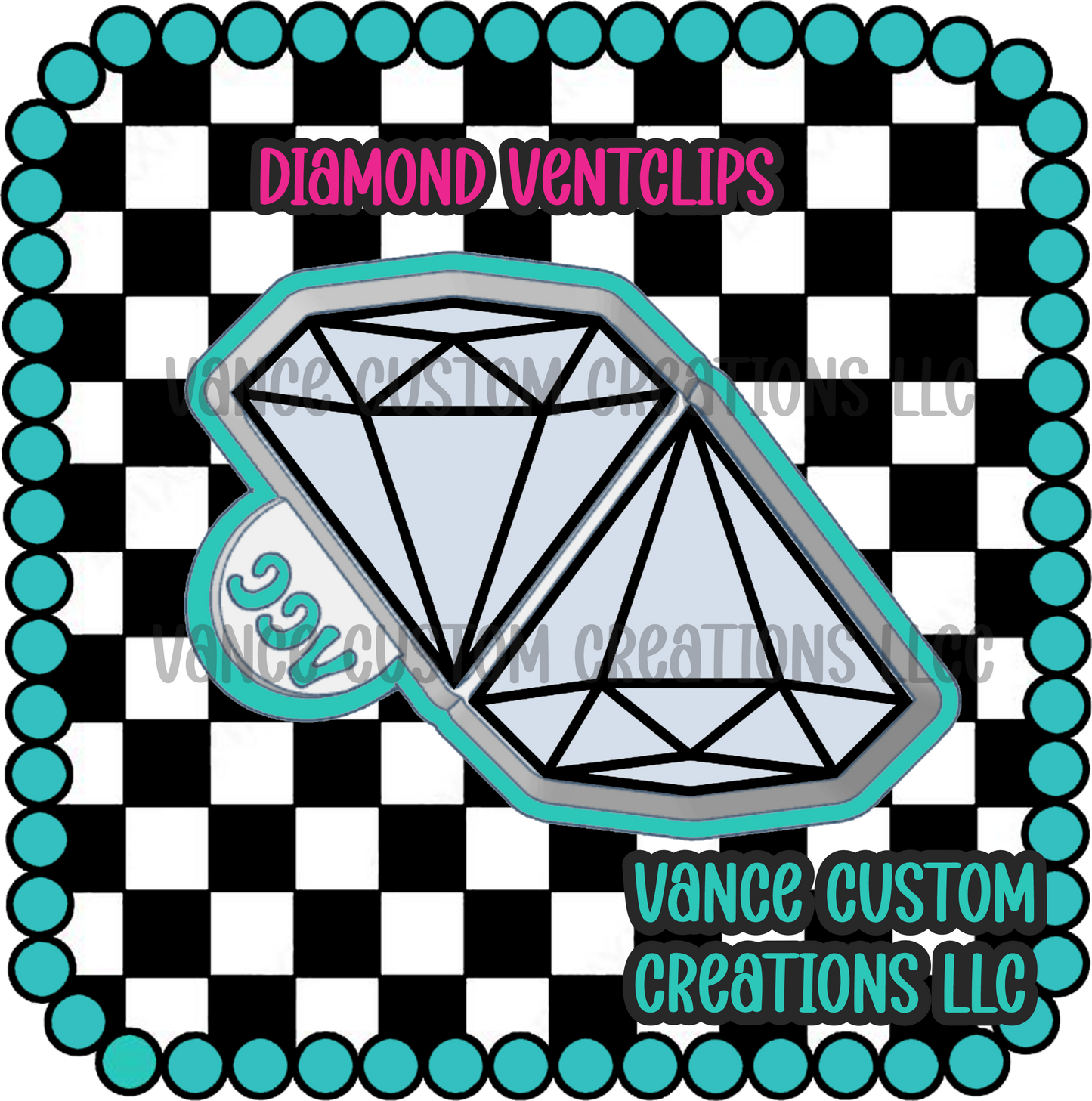 Diamond Ventclip Freshie Mold