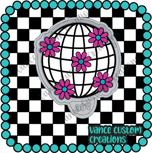 Disco Ball with Flowers Freshie Mold