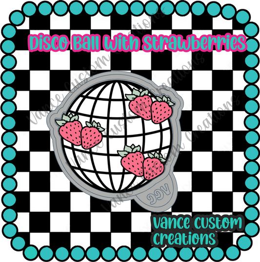 Disco Ball with Strawberries Freshie Mold