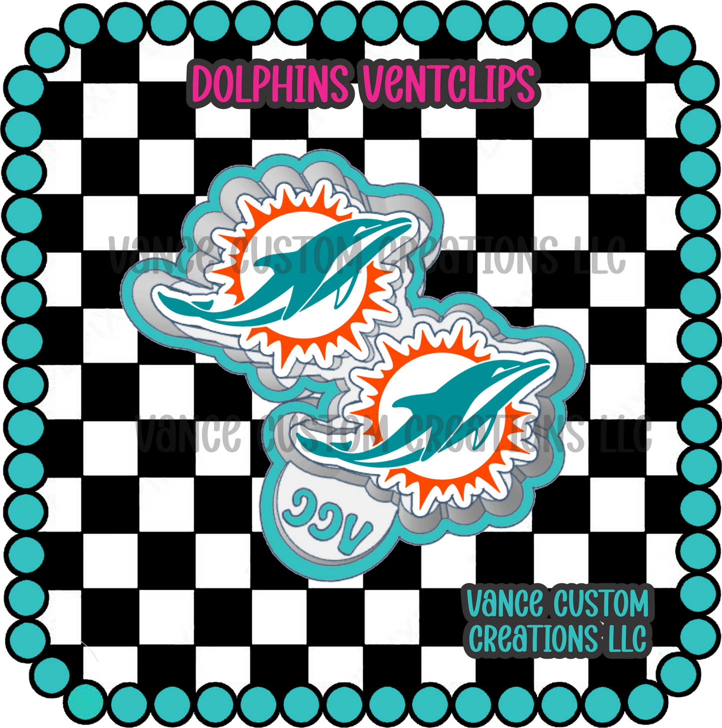Dolphins Ventclips Freshie Mold