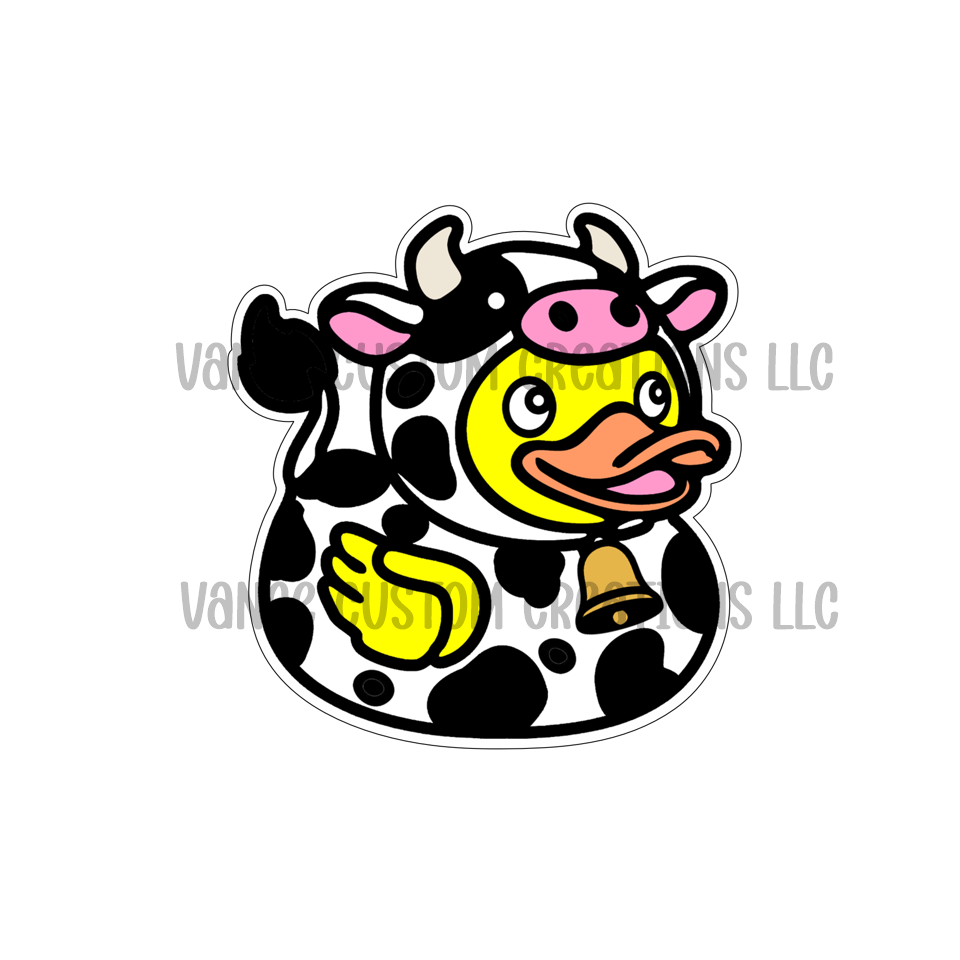 Duck In Cow Costume Cardstock