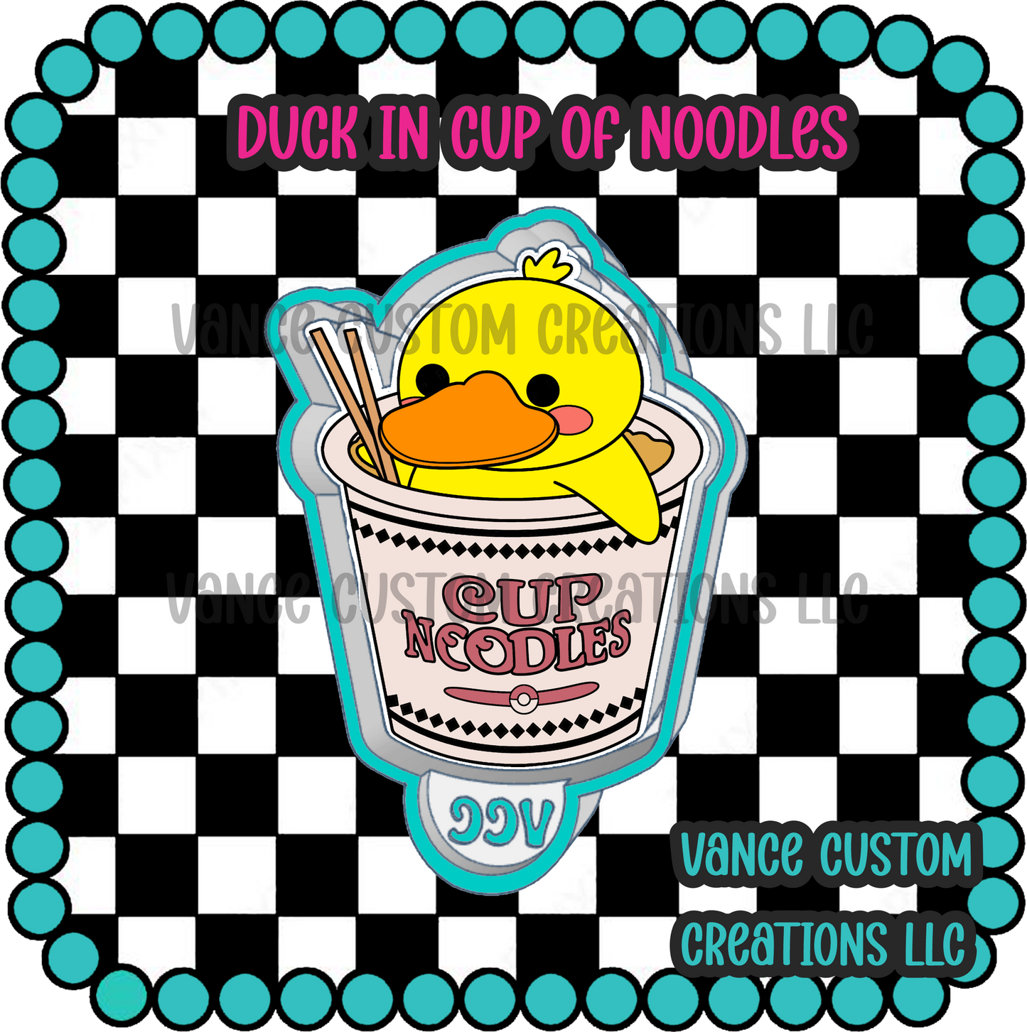 Duck in Cup of Noodles Freshie Mold