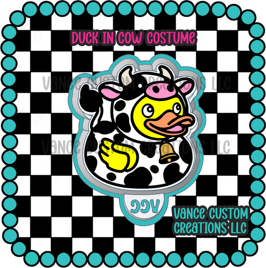 Duck in Cow Costume Freshie Mold