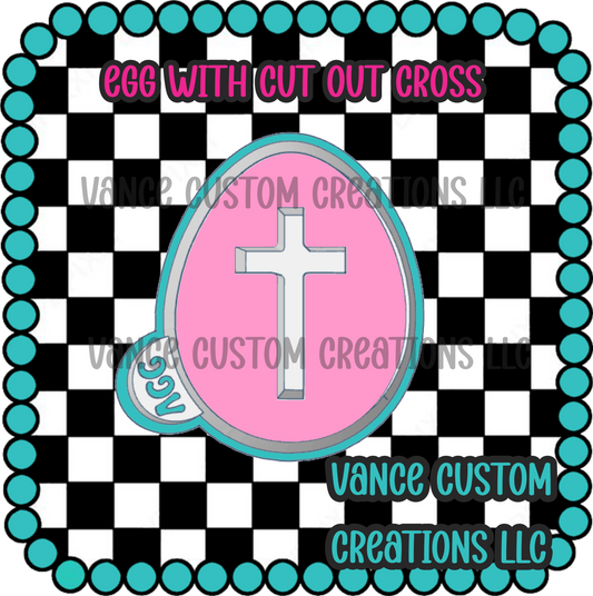 Egg with Cross Freshie Mold