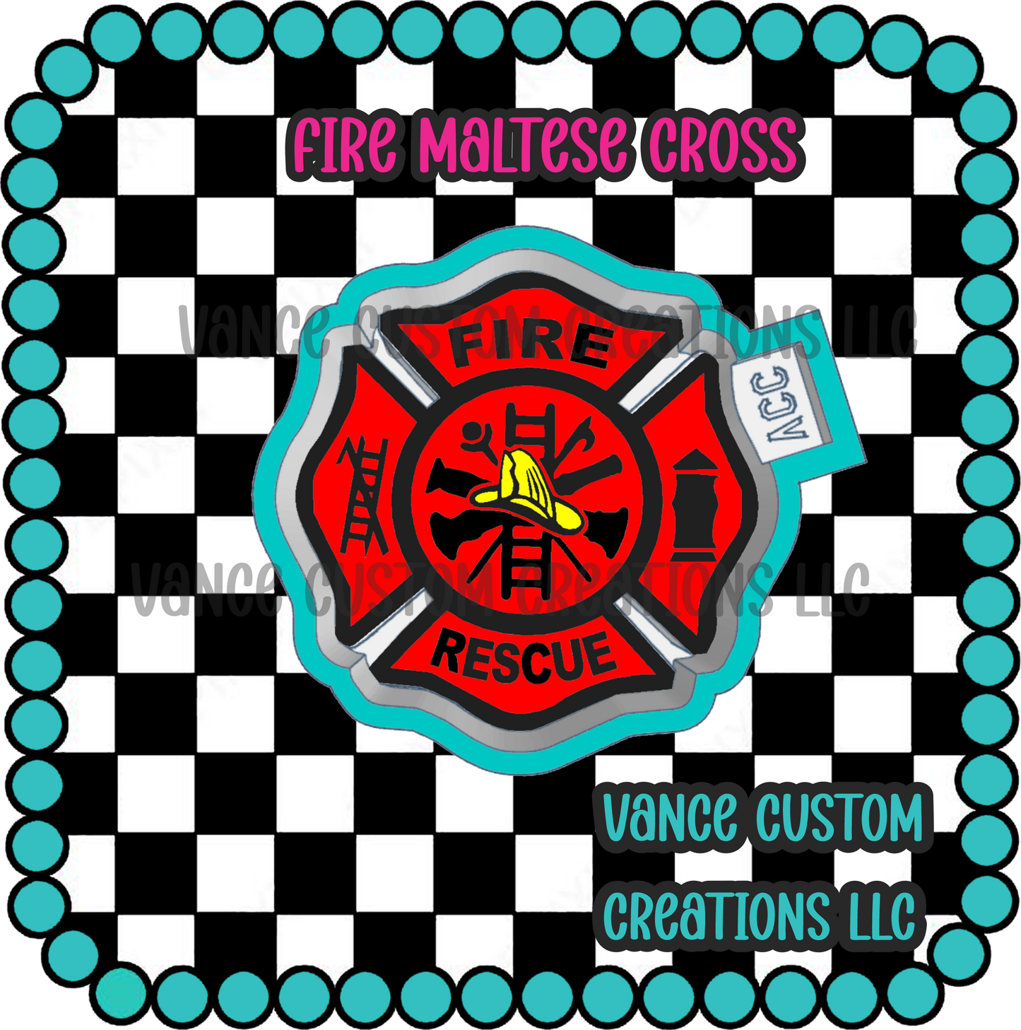 Fire Maltese Cross Freshie Mold