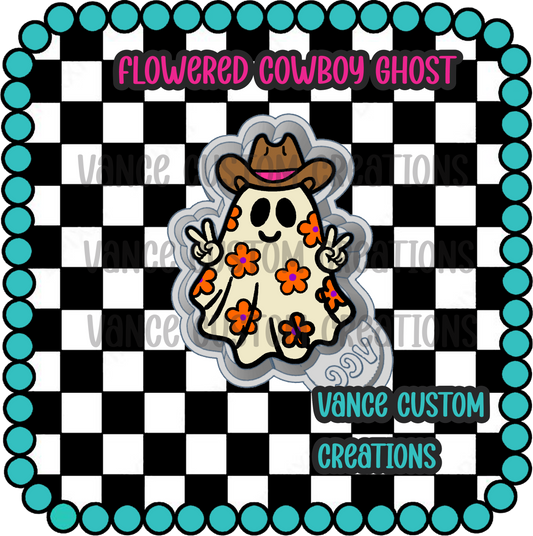 Flowered Cowboy Ghost Freshie Mold