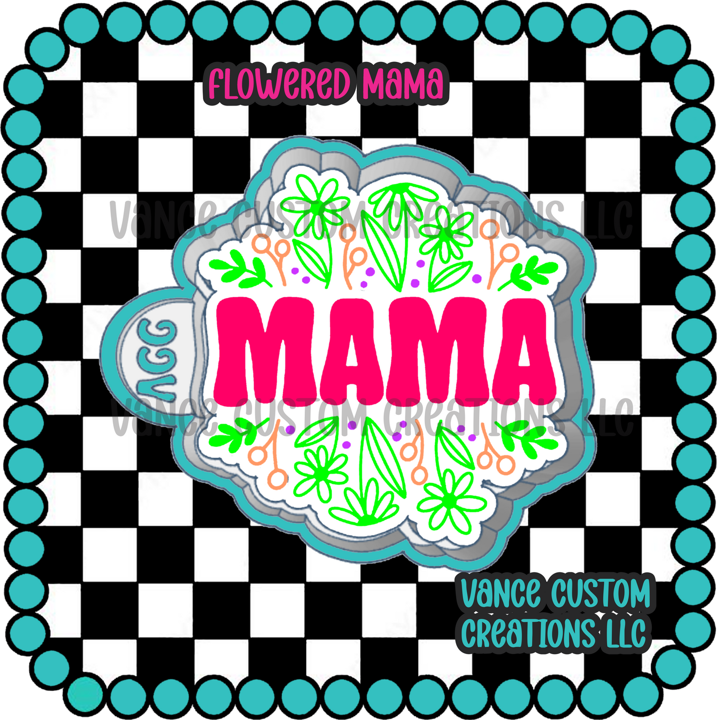 Flowered Mama Freshie Mold