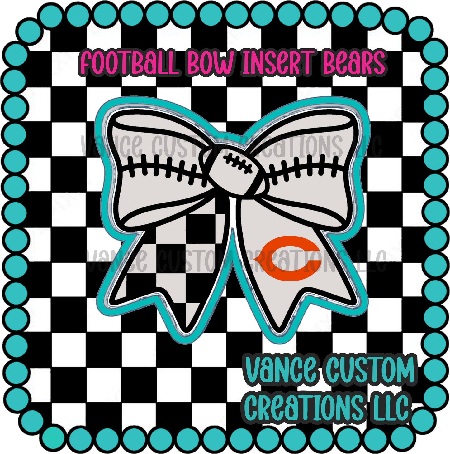 Football Bow Freshie Mold Inserts