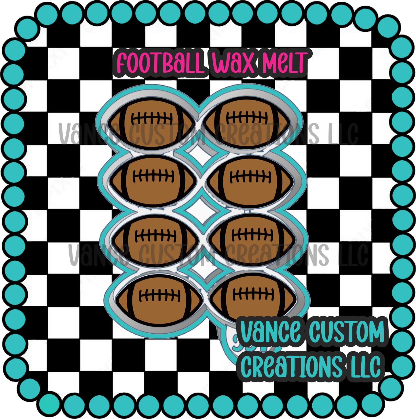 Football Wax Melt Mold