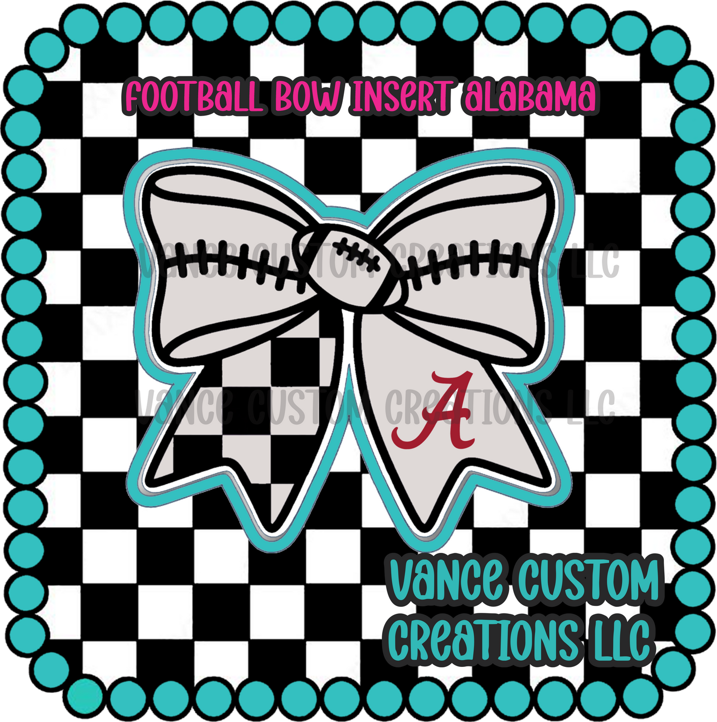 Football Bow Freshie Mold Inserts