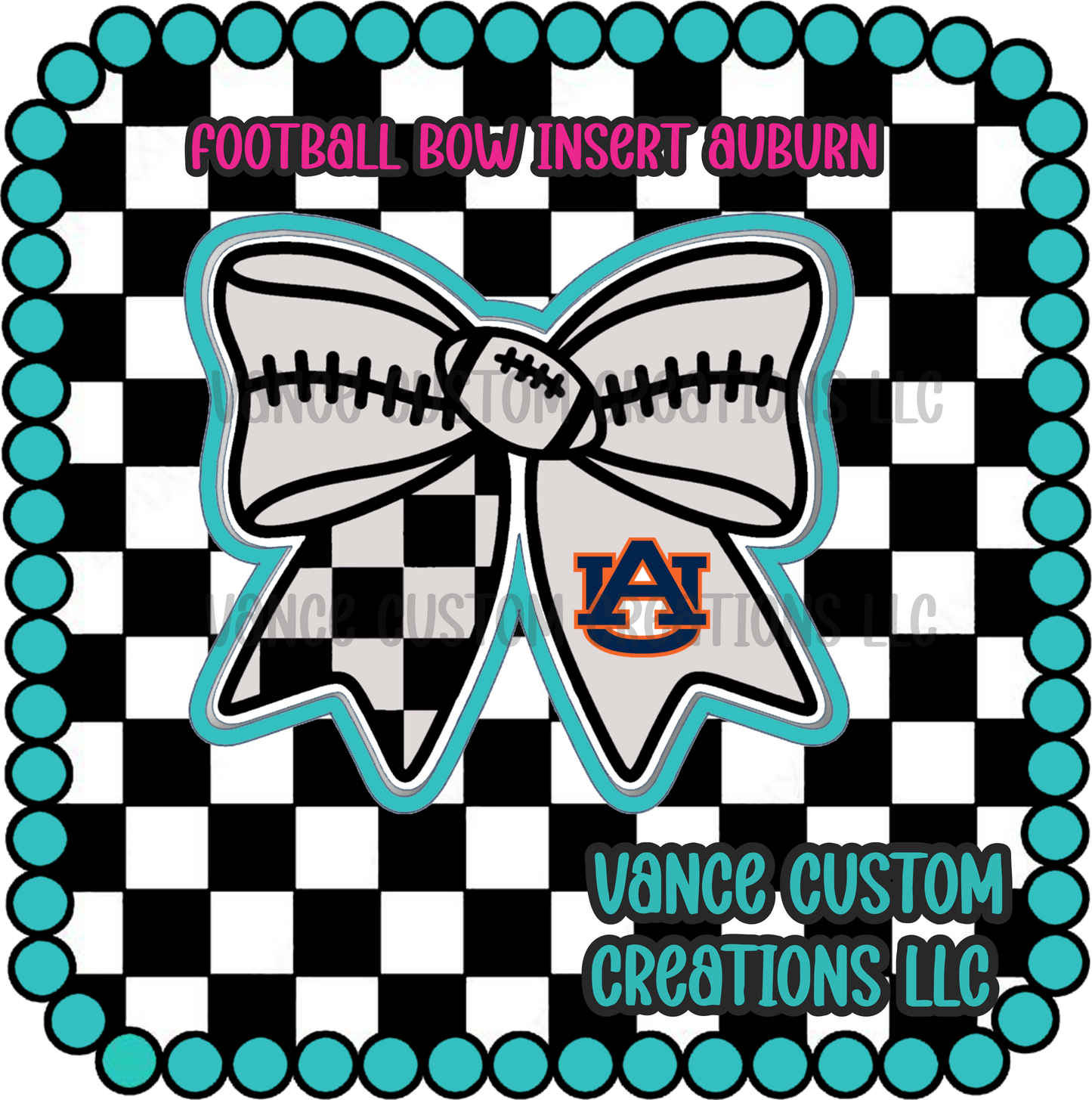 Football Bow Freshie Mold Inserts