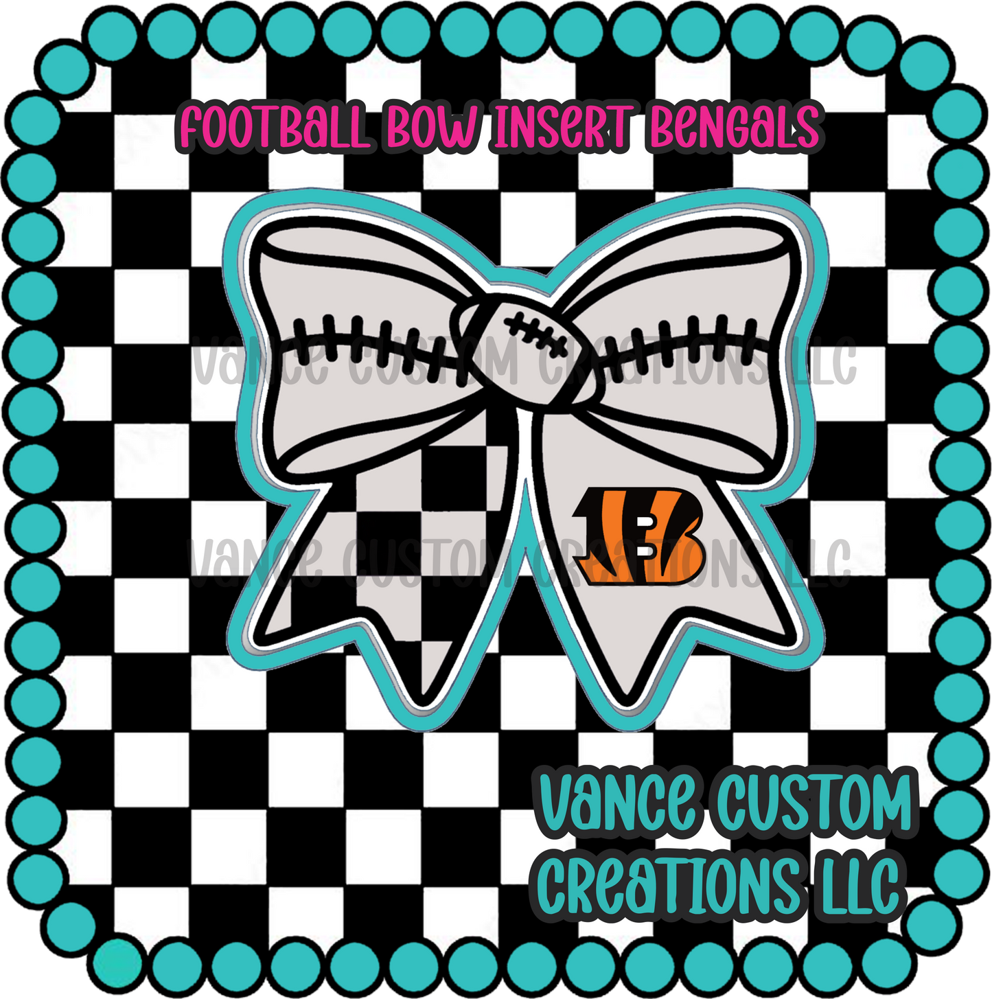 Football Bow Freshie Mold Inserts