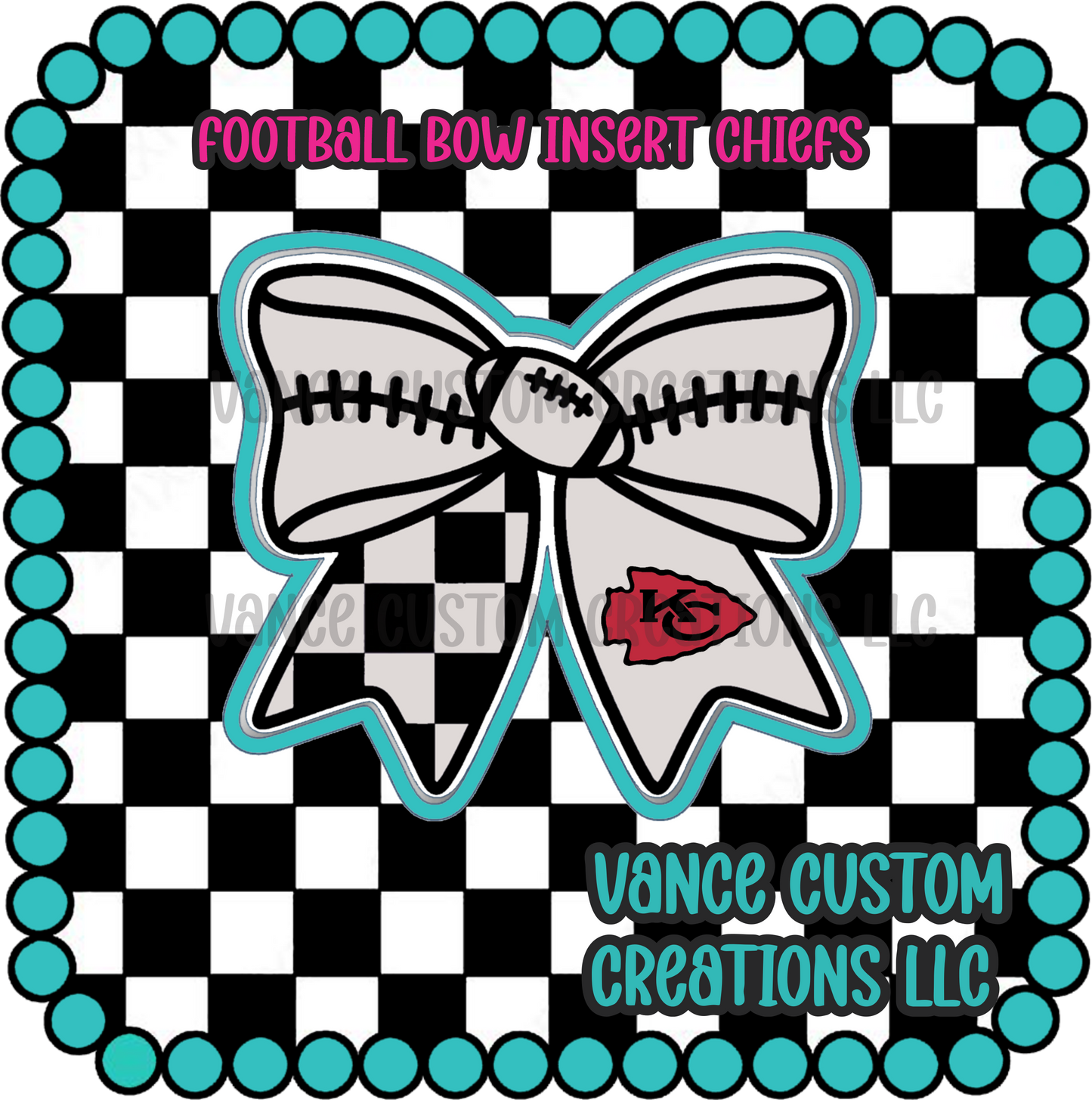 Football Bow Freshie Mold Inserts