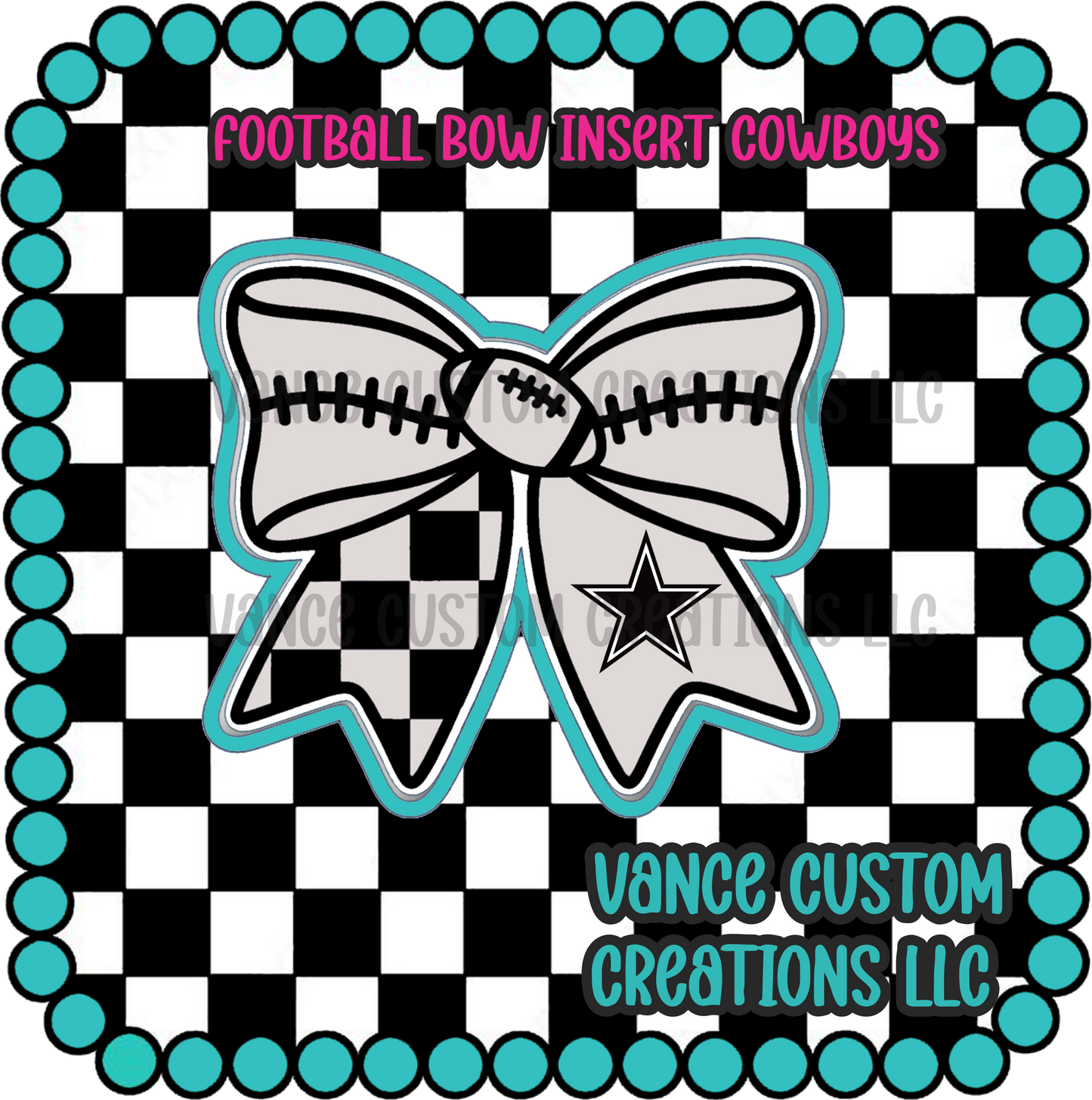 Football Bow Freshie Mold Inserts