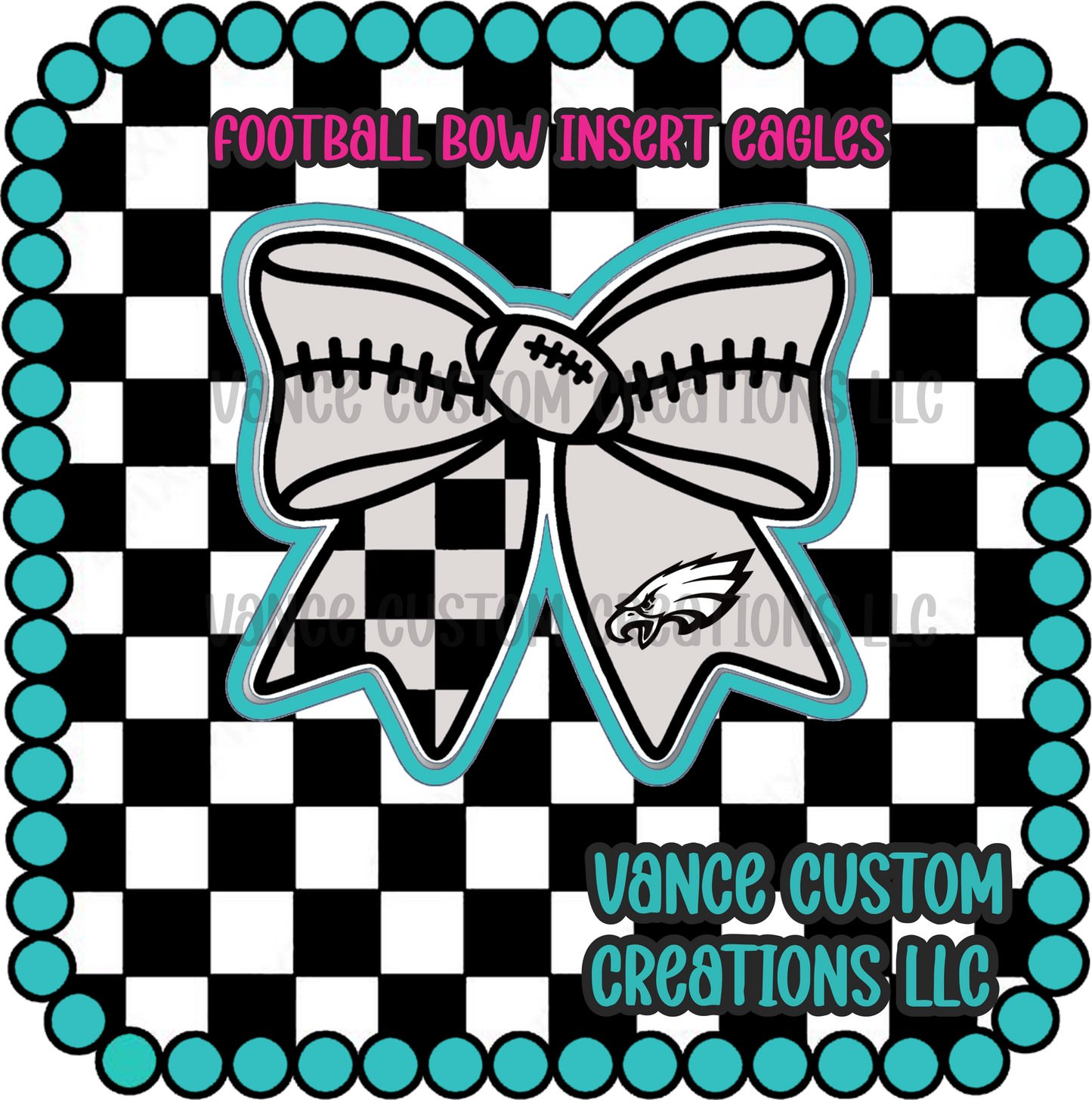 Football Bow Freshie Mold Inserts