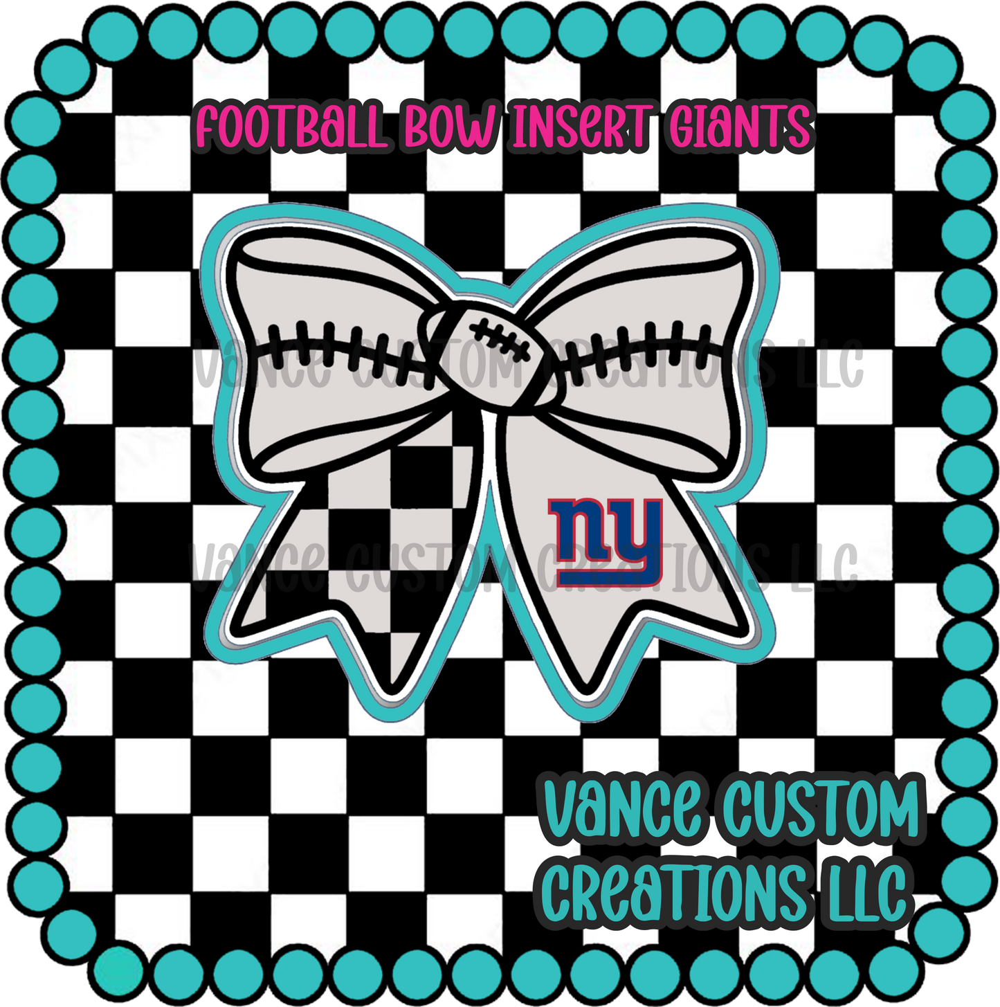 Football Bow Freshie Mold Inserts