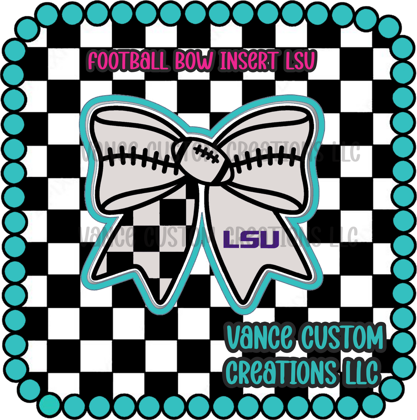 Football Bow Freshie Mold Inserts