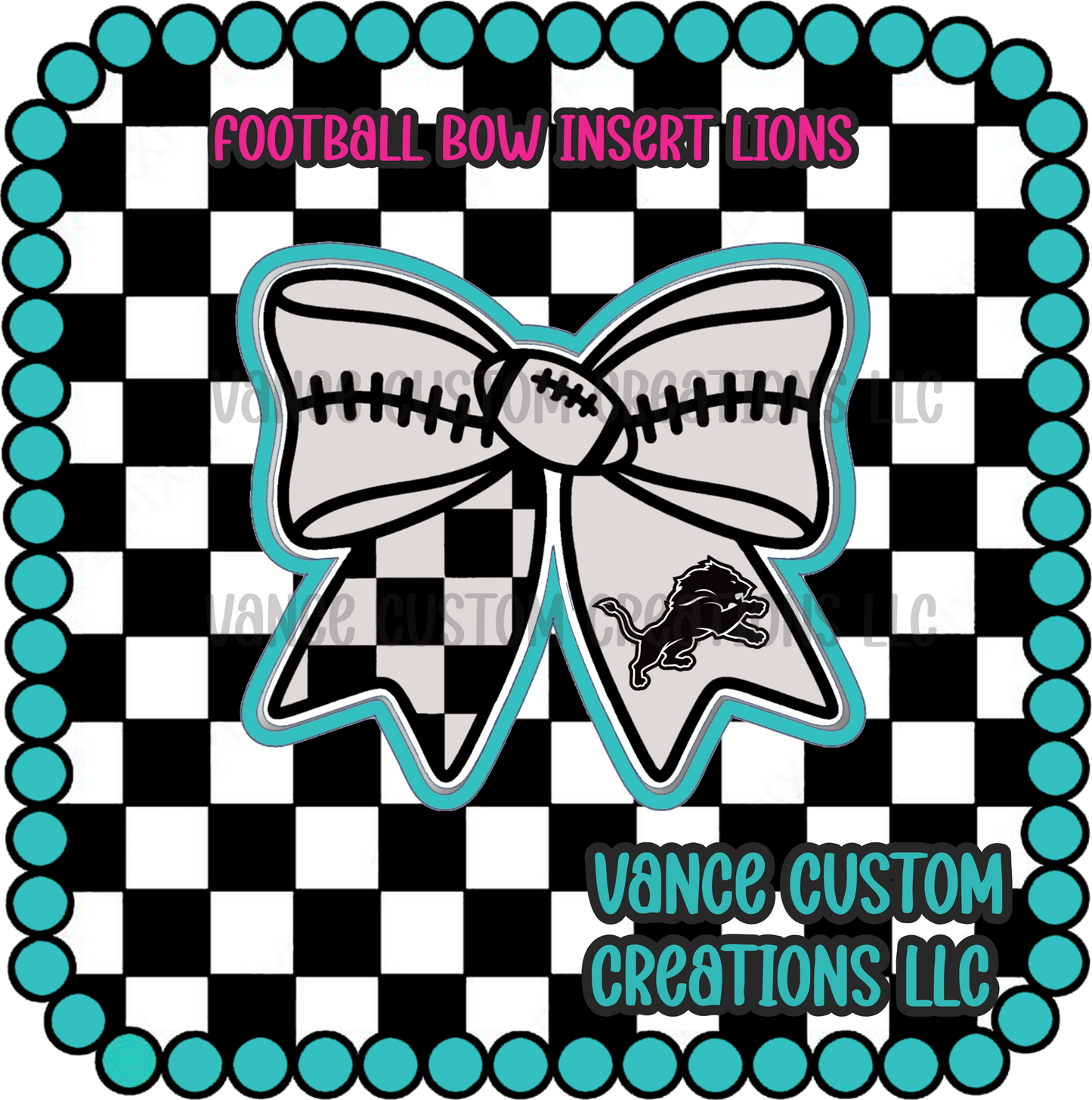 Football Bow Freshie Mold Inserts