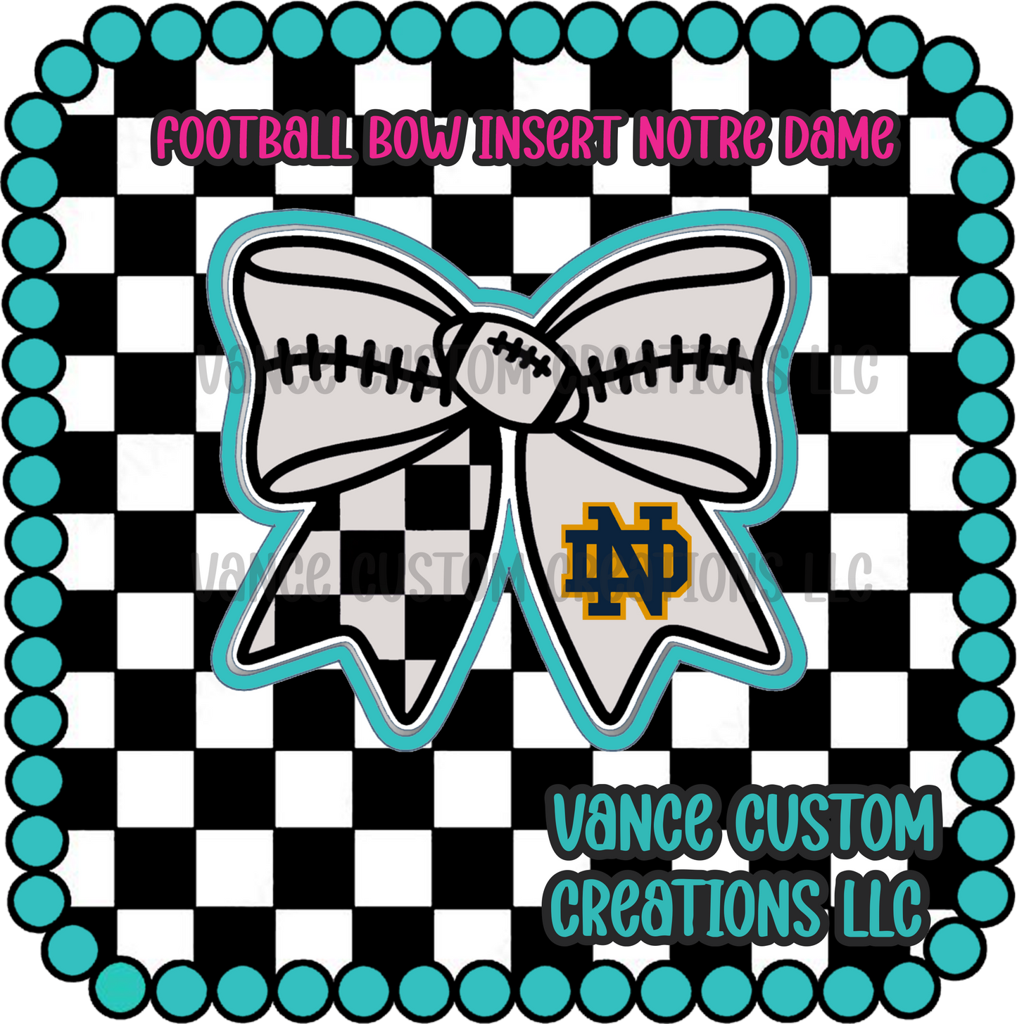 Football Bow Freshie Mold Inserts