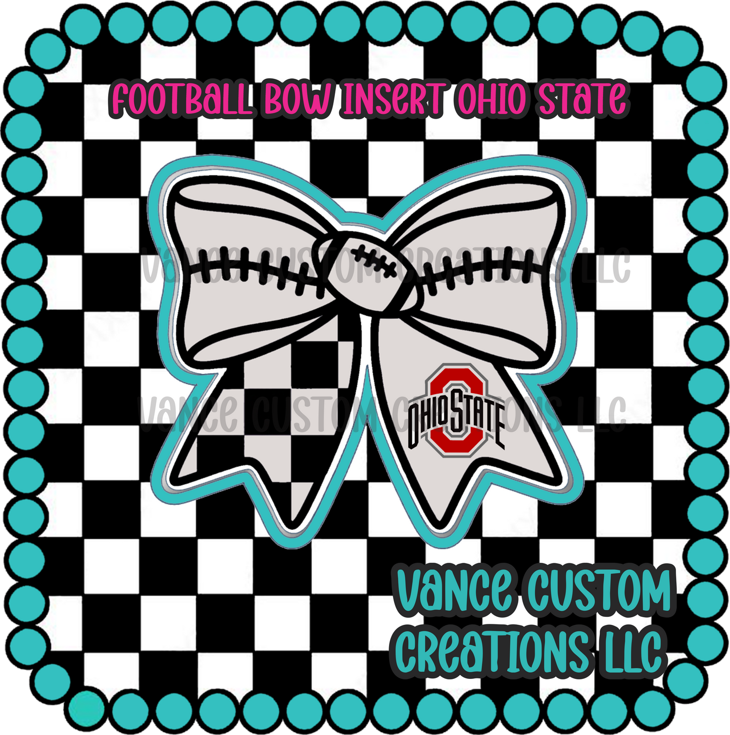 Football Bow Freshie Mold Inserts