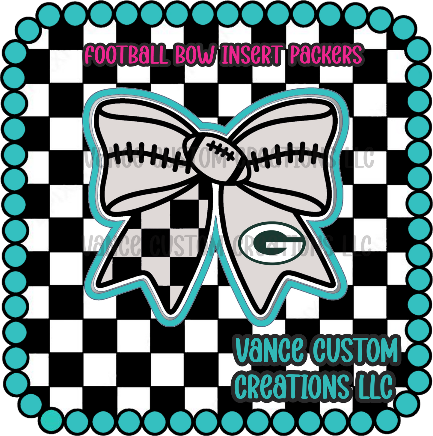 Football Bow Freshie Mold Inserts