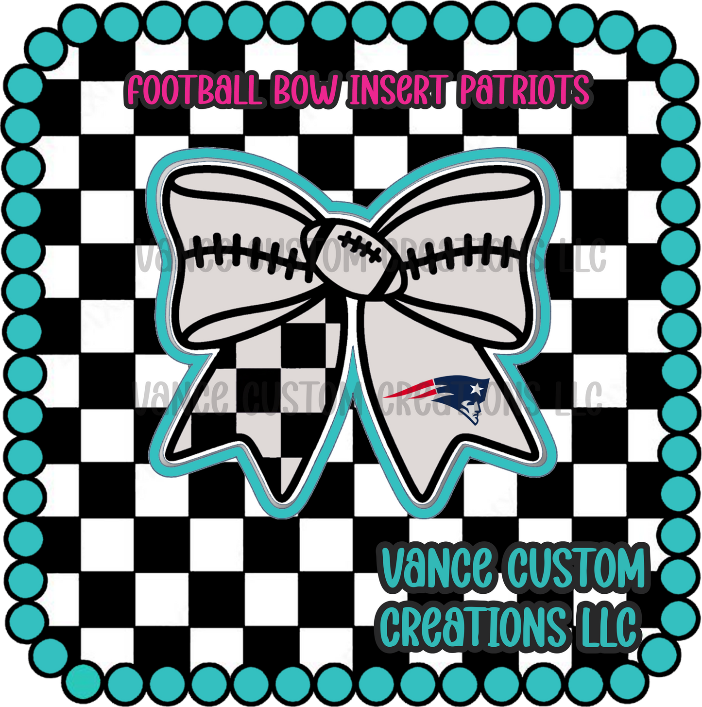 Football Bow Freshie Mold Inserts