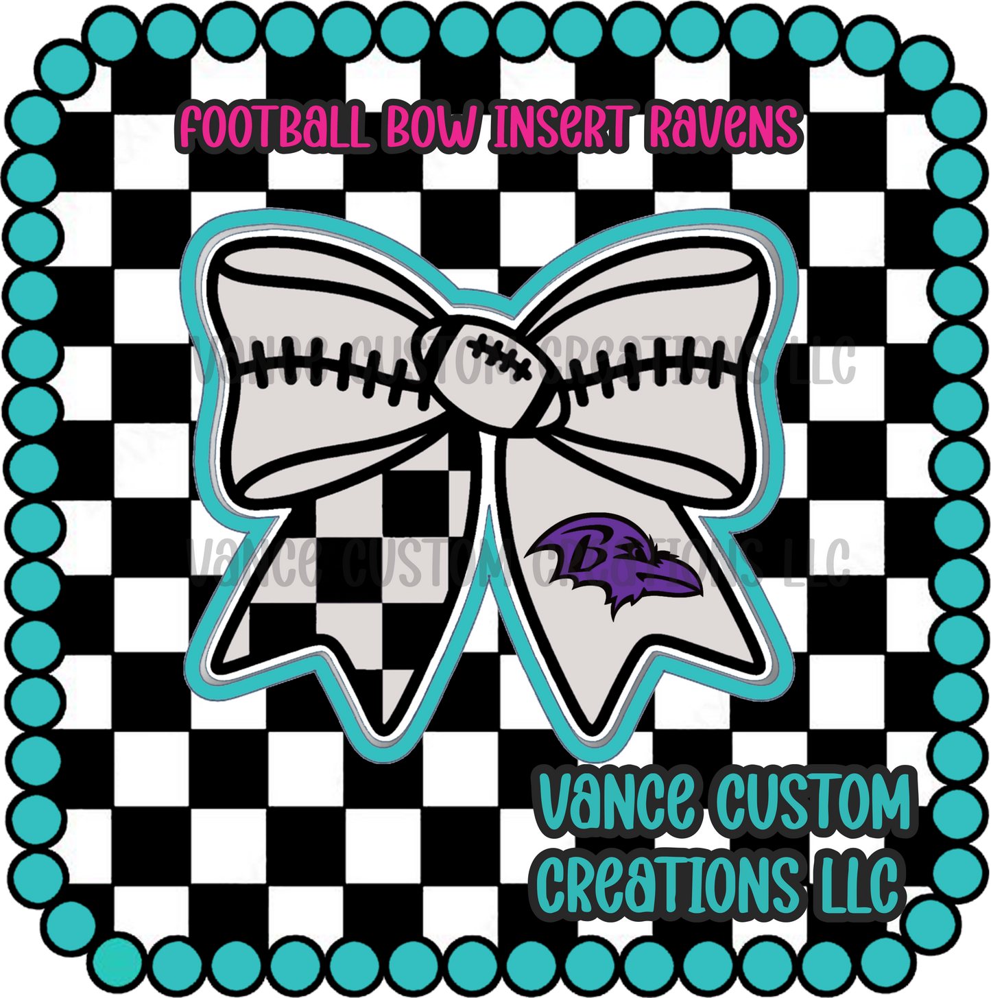 Football Bow Freshie Mold Inserts