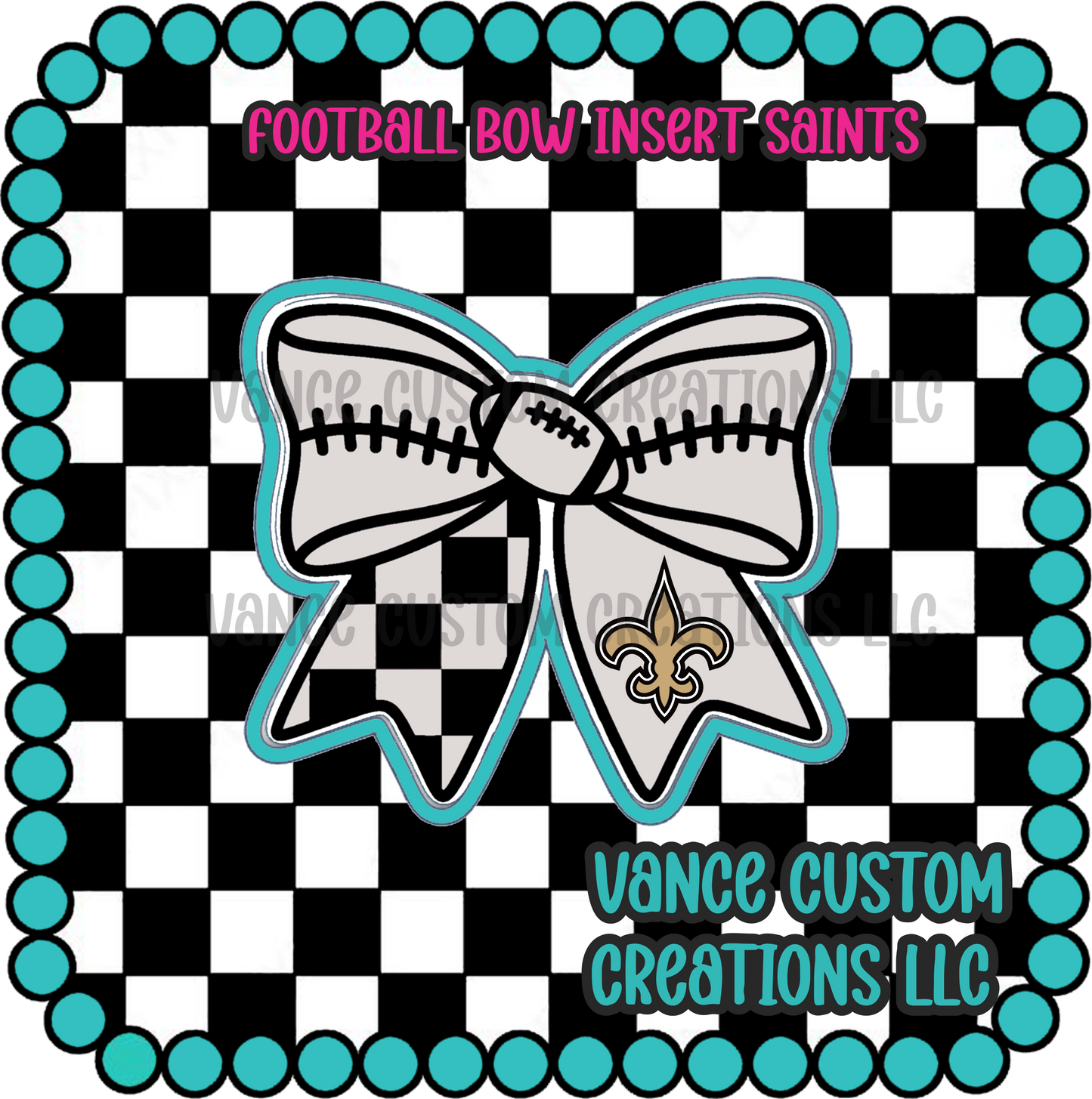 Football Bow Freshie Mold Inserts