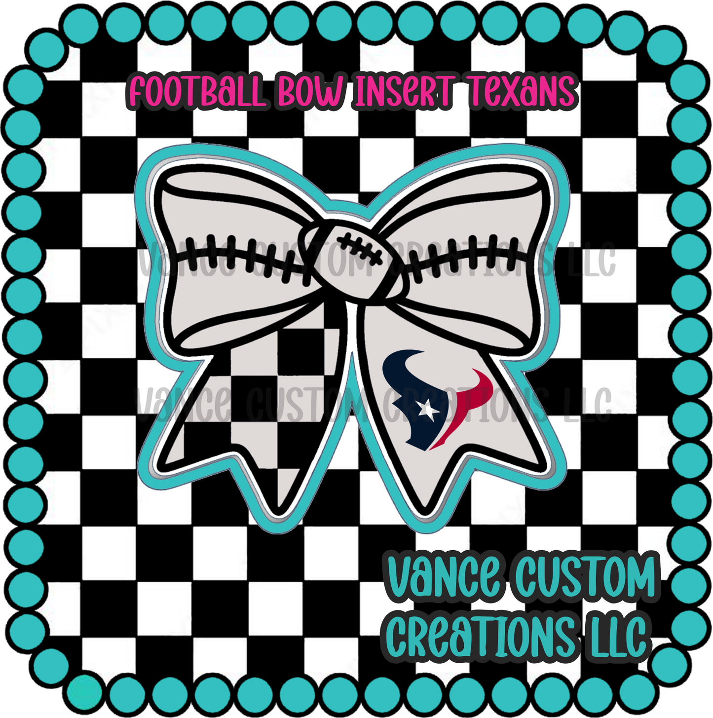 Football Bow Freshie Mold Inserts