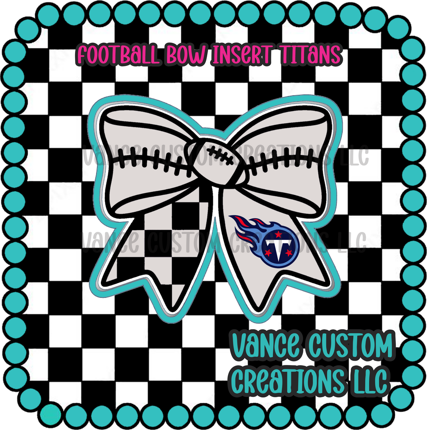 Football Bow Freshie Mold Inserts