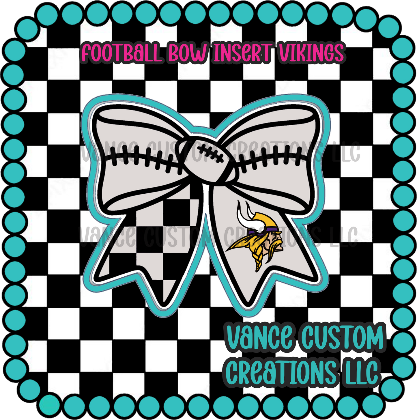 Football Bow Freshie Mold Inserts