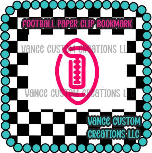 Football Paper Clip Bookmark Blank