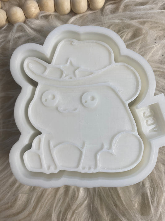 Frog with Cowboy Hat Freshie Mold