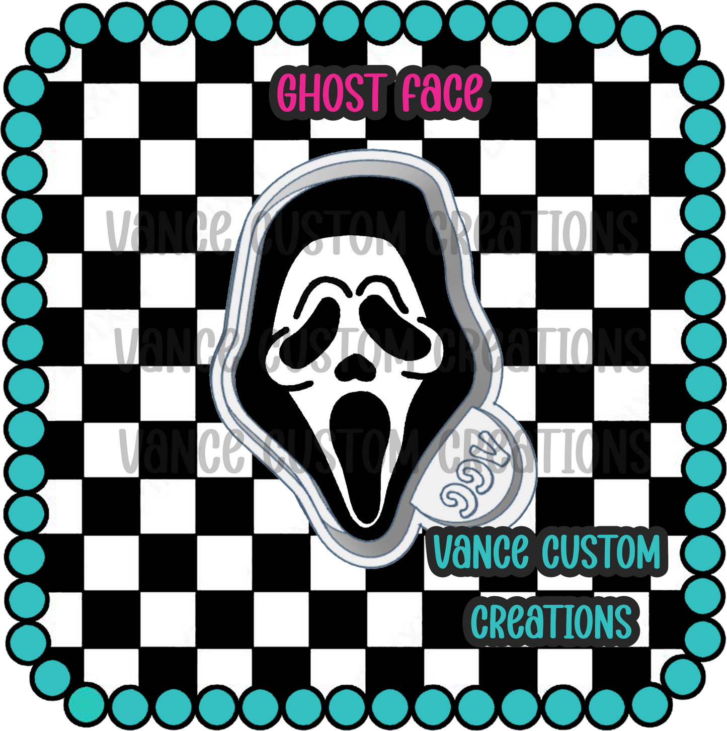 Ghost Face Freshie Mold