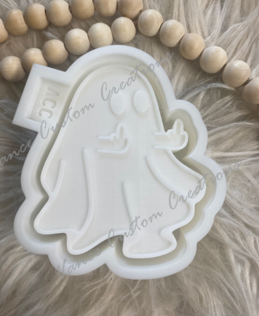 Ghost Middle Finger Freshie Mold