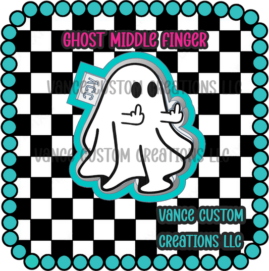 Ghost Middle Finger Freshie Mold