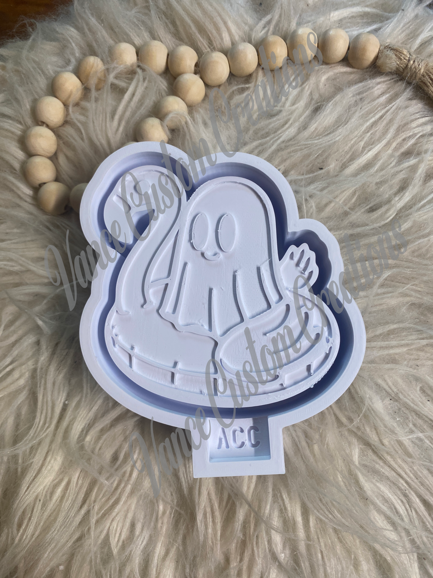 Ghost on a Flamingo Freshie Mold