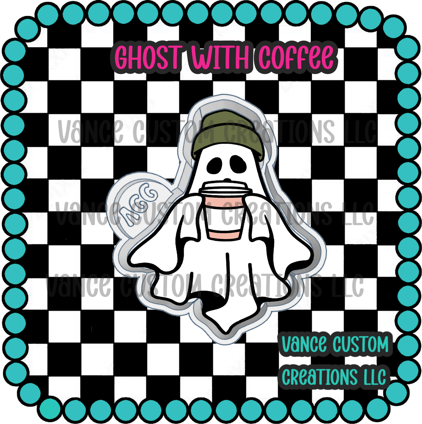 Ghost With Coffee Freshie Mold