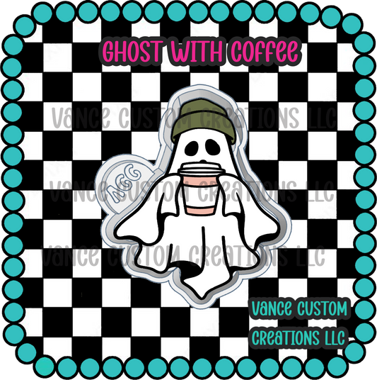 Ghost With Coffee Freshie Mold