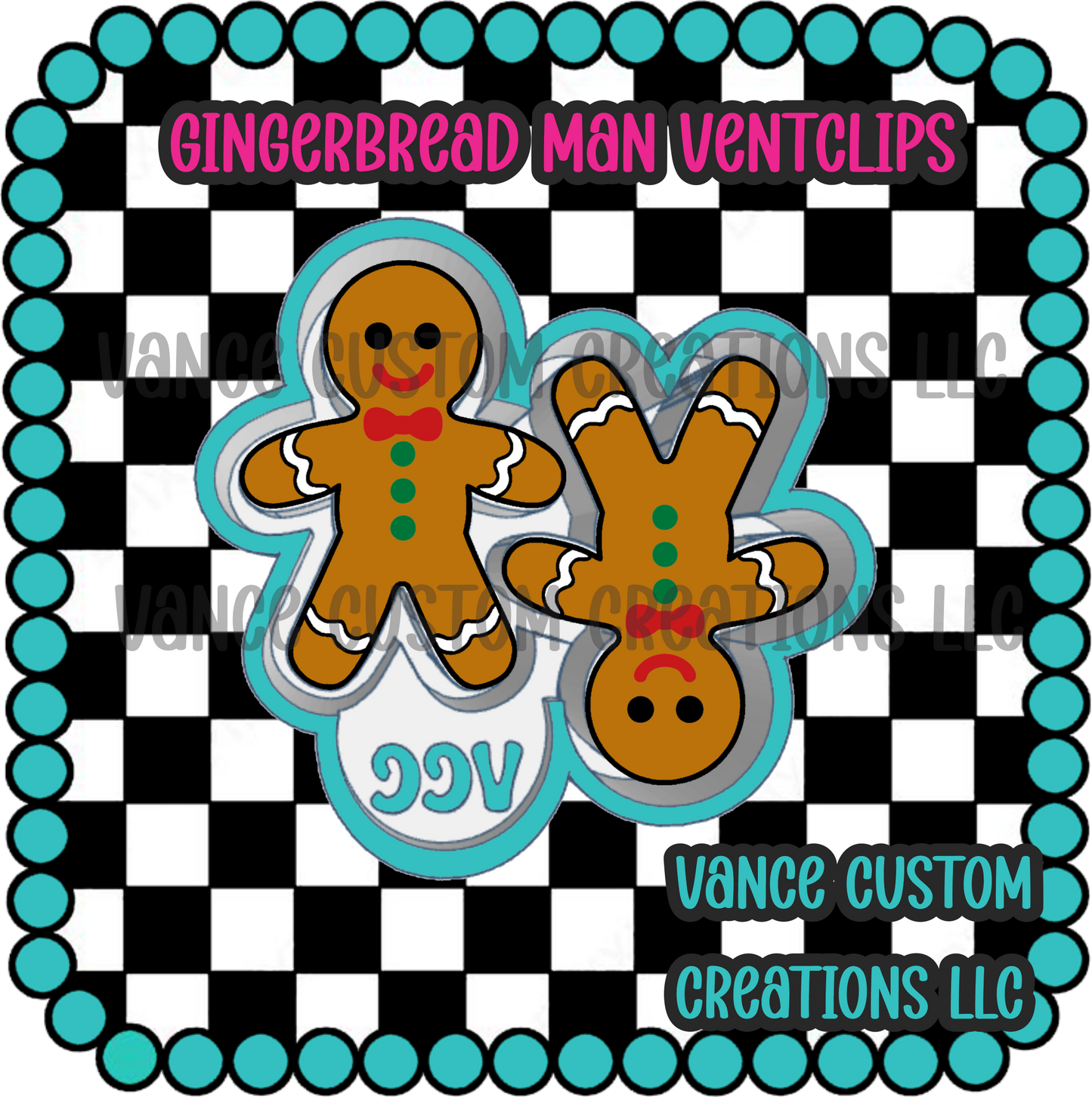 Gingerbread Man Ventclips Freshie Mols