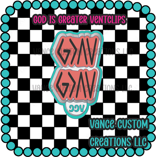 God Is Greater Ventclips Freshie Mold