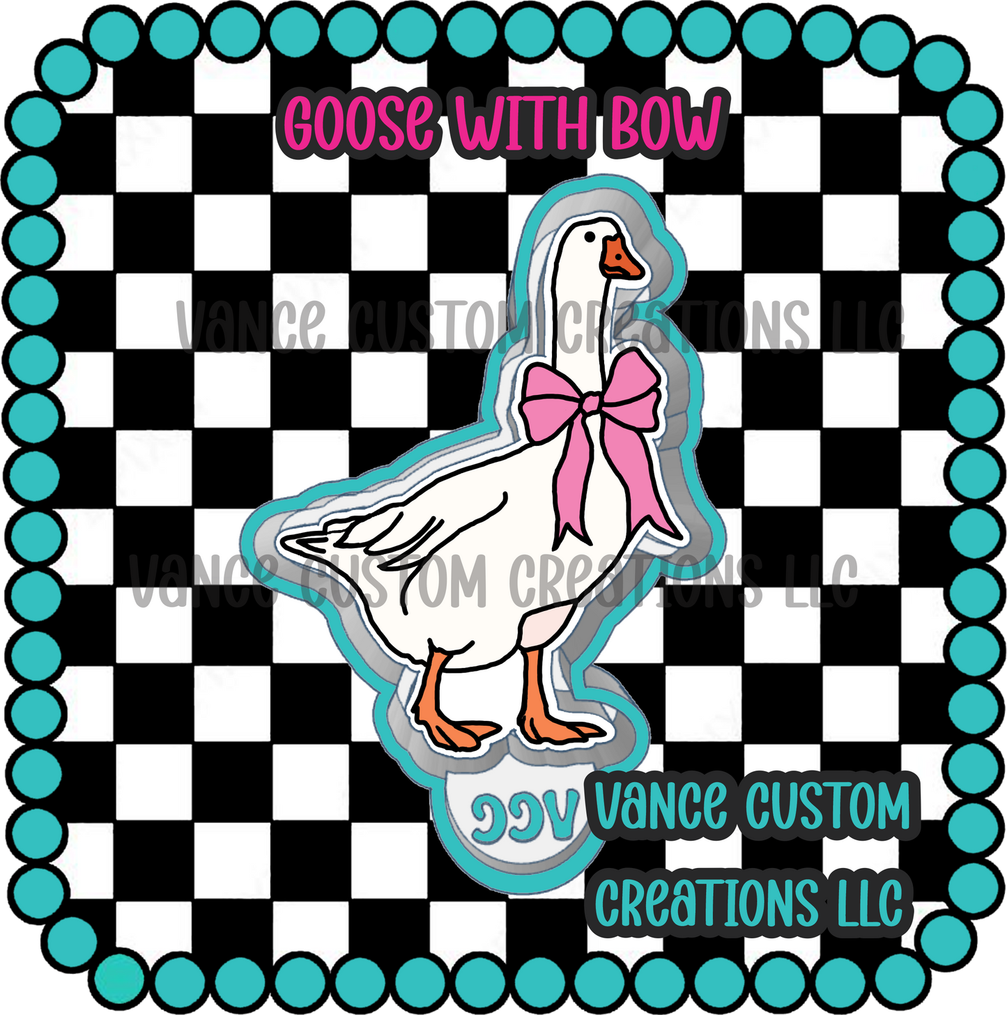 Goose with Bow Freshie Mold