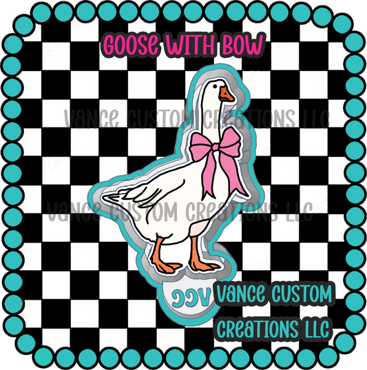 Goose with Bow Freshie Mold