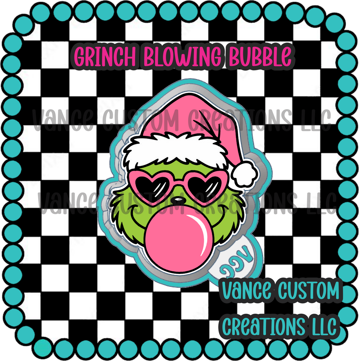 Grinch Blowing Bubble Freshie Mold