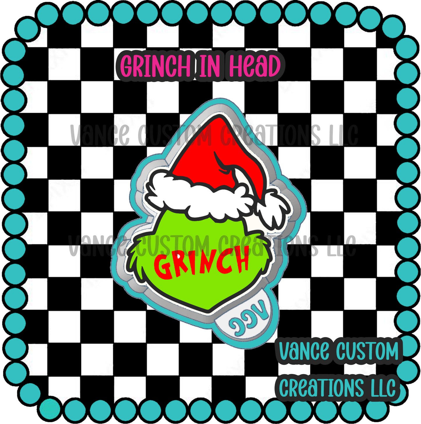 Grinch in Head Freshie Mold