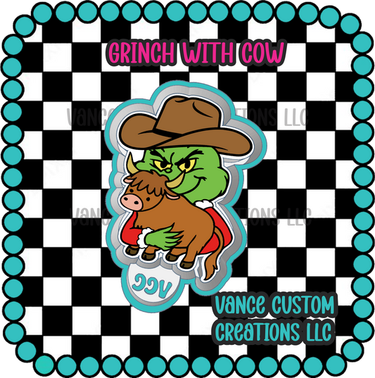 Grinch with Cow Freshie Mold