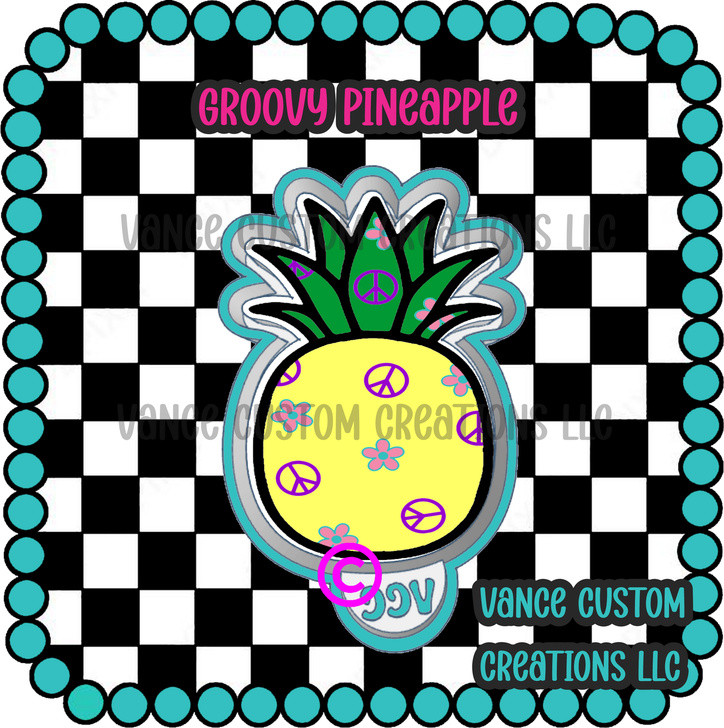 Groovy Pineapple Freshie Mold