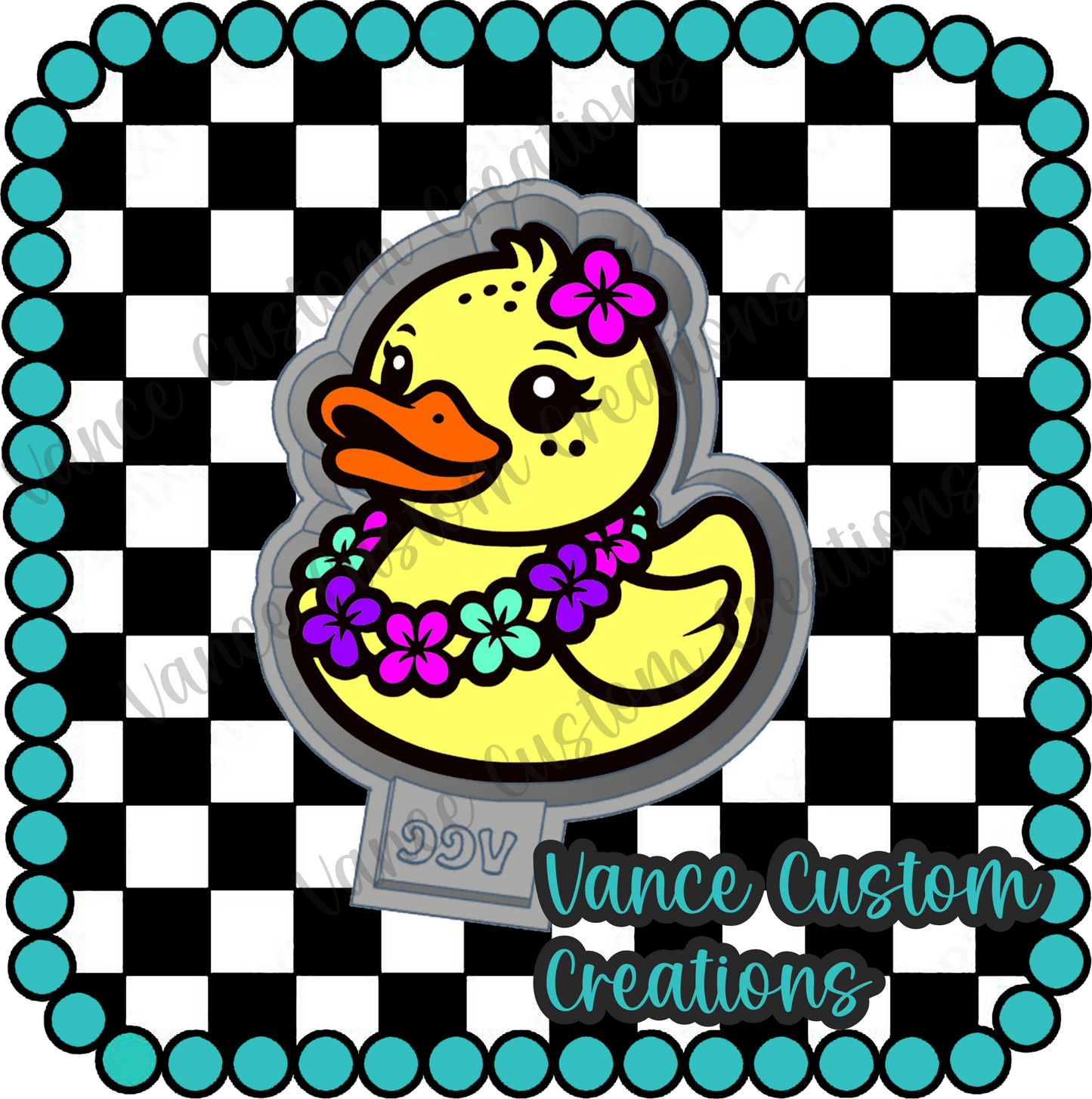 Hawaiian Rubber Duck Freshie Mold