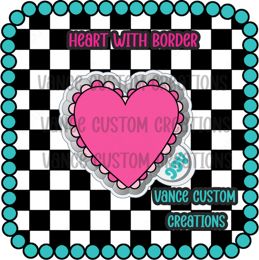 Heart with Border Freshie Mold